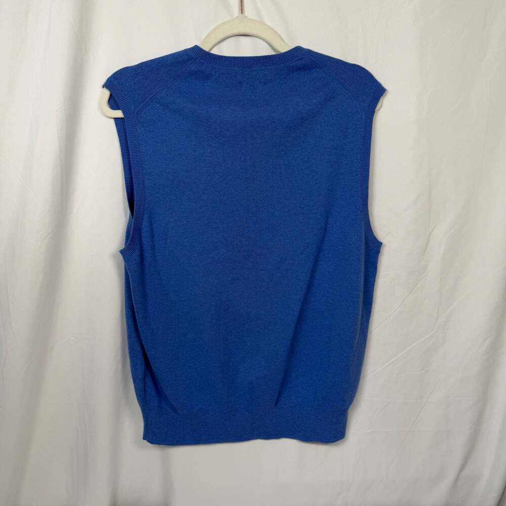 Polo Ralph Lauren Pima Cotton V-Neck Sweater Vest Blue Size M - Picture 3 of 7